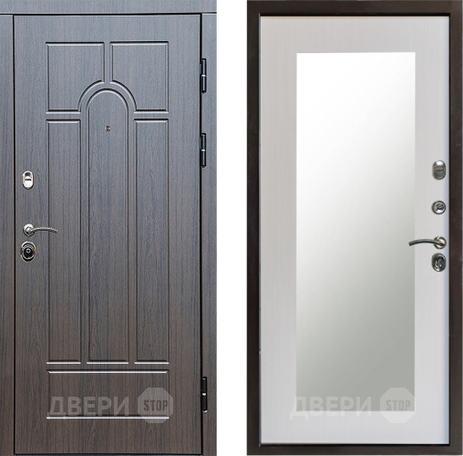 Входная металлическая Дверь Престиж Арка Зеркло Пастораль Лиственница белая в Лосино-Петровский