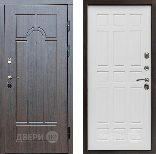 Входная металлическая Дверь Престиж Арка Спарта Белое дерево в Лосино-Петровский