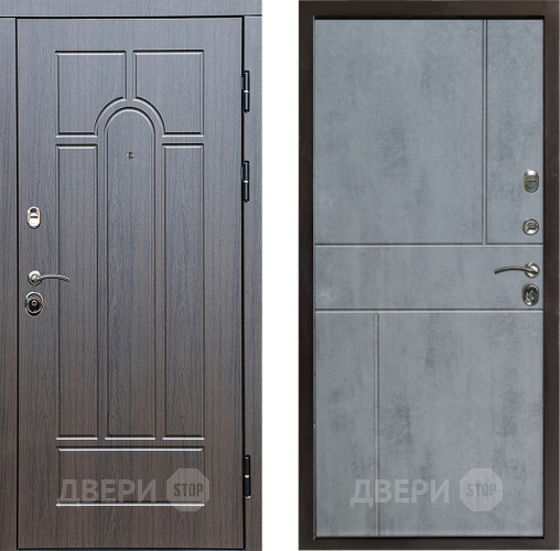 Входная металлическая Дверь Престиж Арка Горизонт Бетон темный в Лосино-Петровский