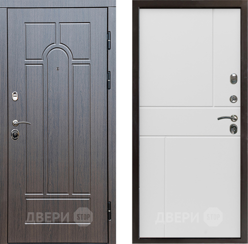 Входная металлическая Дверь Престиж Арка Горизонт Бетон белый в Лосино-Петровский