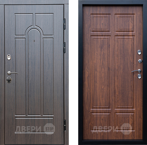 Входная металлическая Дверь Престиж Арка Премиум Орех темный в Лосино-Петровский