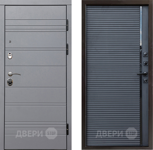 Входная металлическая Дверь Престиж Линия Грэй Porte Черный кварц в Лосино-Петровский