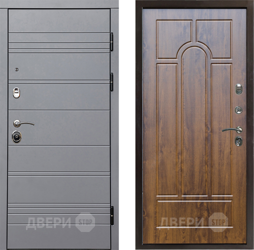 Входная металлическая Дверь Престиж Линия Грэй Арка Дуб в Лосино-Петровский