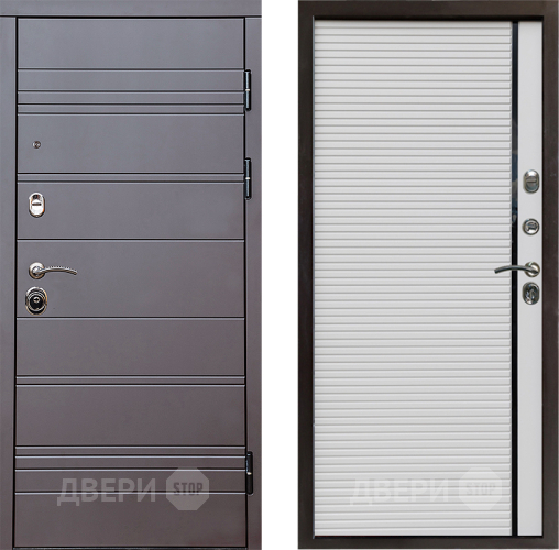 Входная металлическая Дверь Престиж Линия Браун Porte Белый в Лосино-Петровский