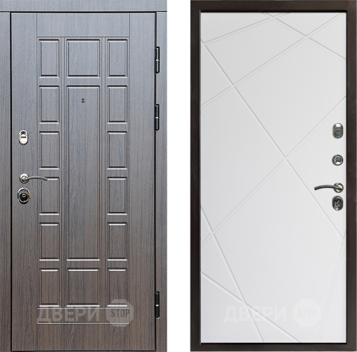 Входная металлическая Дверь Престиж Престиж Лучи Бетон белый в Лосино-Петровский