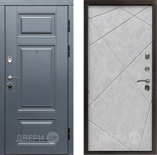 Входная металлическая Дверь Престиж Премиум Лучи Бетон светлый в Лосино-Петровский