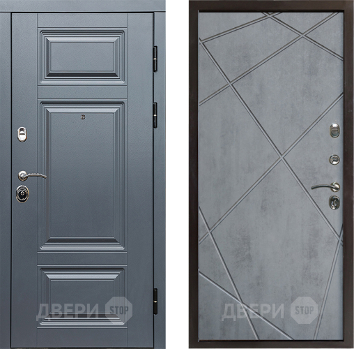 Входная металлическая Дверь Престиж Премиум Лучи Бетон темный в Лосино-Петровский