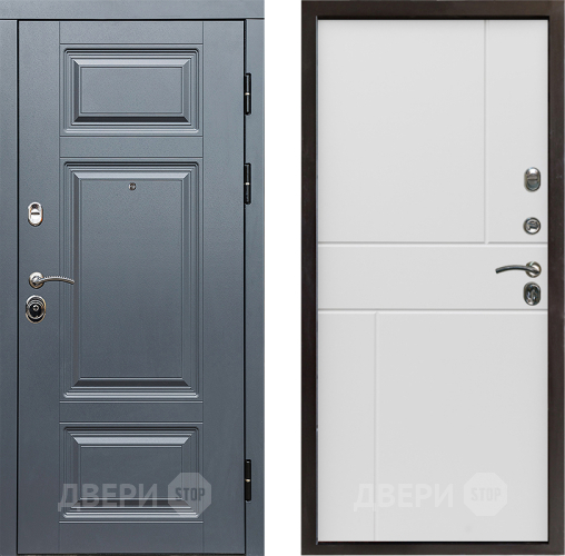 Входная металлическая Дверь Престиж Премиум Горизонт Бетон белый в Лосино-Петровский