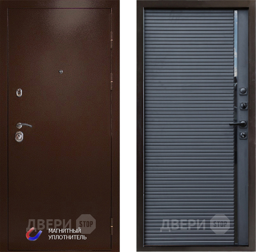 Входная металлическая Дверь Престиж Медь Porte Черный кварц в Лосино-Петровский