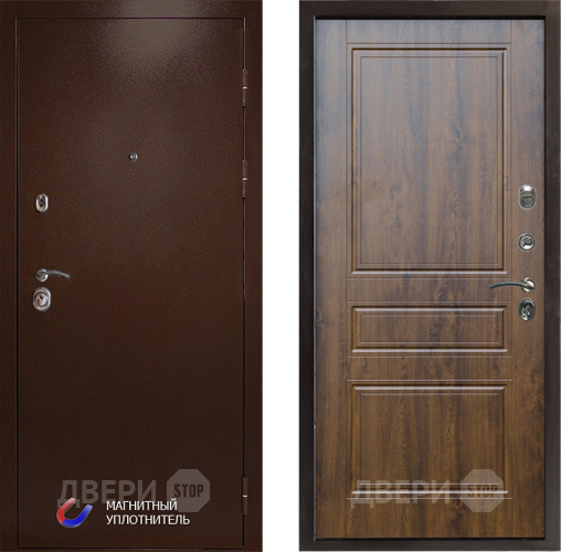 Входная металлическая Дверь Престиж Медь Классика Дуб в Лосино-Петровский