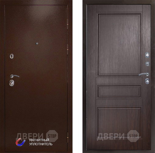 Входная металлическая Дверь Престиж Медь Классика Венге в Лосино-Петровский