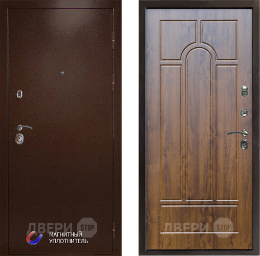 Входная металлическая Дверь Престиж Медь Арка Дуб в Лосино-Петровский