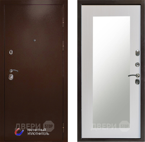 Дверь Престиж Медь Зеркло Пастораль Лиственница белая в Лосино-Петровский