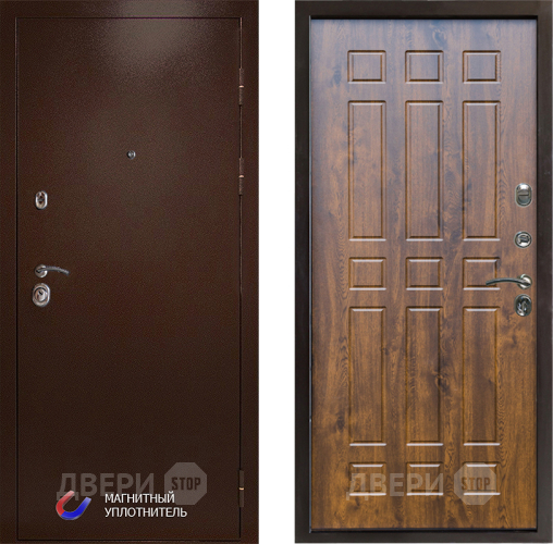 Входная металлическая Дверь Престиж Медь Спарта Дуб в Лосино-Петровский