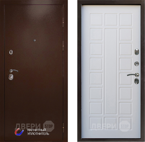 Входная металлическая Дверь Престиж Медь Престиж Белое дерево в Лосино-Петровский