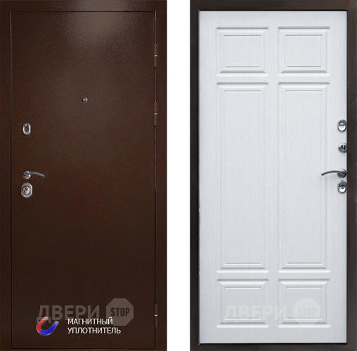 Входная металлическая Дверь Престиж Медь Премиум Лиственница белая в Лосино-Петровский