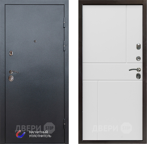 Входная металлическая Дверь Престиж Графит Горизонт Бетон белый в Лосино-Петровский