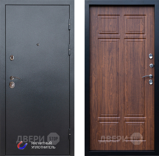 Входная металлическая Дверь Престиж Графит Премиум Орех темный в Лосино-Петровский