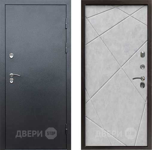 Дверь Престиж TERMO с терморазрывом Снегирь Серебро Лучи Бетон светлый в Лосино-Петровский