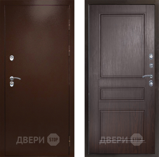 Входная металлическая Дверь Престиж TERMO с терморазрывом Снегирь Медь Классика Венге в Лосино-Петровский