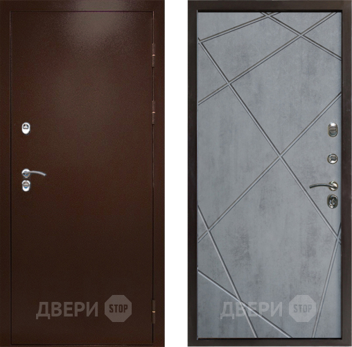 Входная металлическая Дверь Престиж TERMO с терморазрывом Снегирь Медь Лучи Бетон темный в Лосино-Петровский