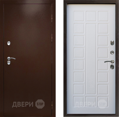 Входная металлическая Дверь Престиж TERMO с терморазрывом Снегирь Медь Престиж Белое дерево в Лосино-Петровский