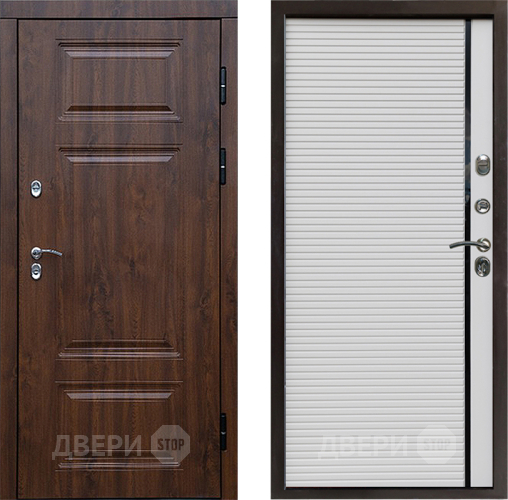 Входная металлическая Дверь Престиж TERMO с терморазрывом Премиум Орех Porte Белый в Лосино-Петровский