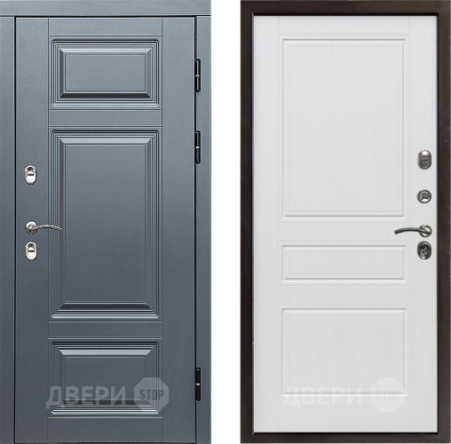 Дверь Престиж TERMO с терморазрывом Премиум Грэй Классика Белое дерево в Лосино-Петровский