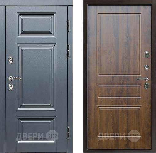 Входная металлическая Дверь Престиж TERMO с терморазрывом Премиум Грэй Классика Дуб в Лосино-Петровский