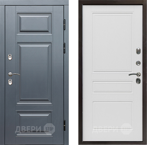 Входная металлическая Дверь Престиж TERMO с терморазрывом Премиум Грэй Классика Лиственница белая в Лосино-Петровский