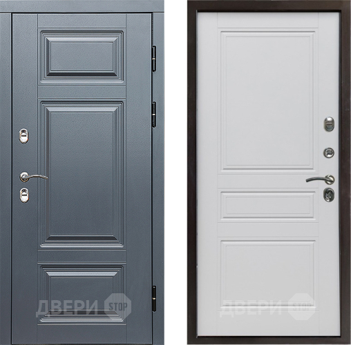 Дверь Престиж TERMO с терморазрывом Премиум Грэй Классика Белый матовый в Лосино-Петровский