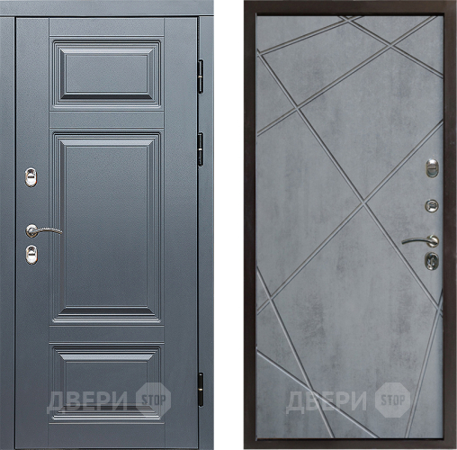 Дверь Престиж TERMO с терморазрывом Премиум Грэй Лучи Бетон темный в Лосино-Петровский