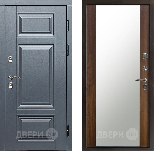 Дверь Престиж TERMO с терморазрывом Премиум Грэй Зеркало Дуб в Лосино-Петровский
