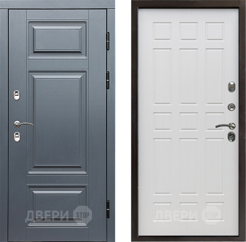 Входная металлическая Дверь Престиж TERMO с терморазрывом Премиум Грэй Спарта Лиственница белая в Лосино-Петровский