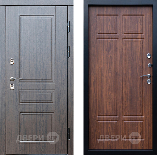 Входная металлическая Дверь Престиж TERMO с терморазрывом Классика Премиум Орех темный в Лосино-Петровский