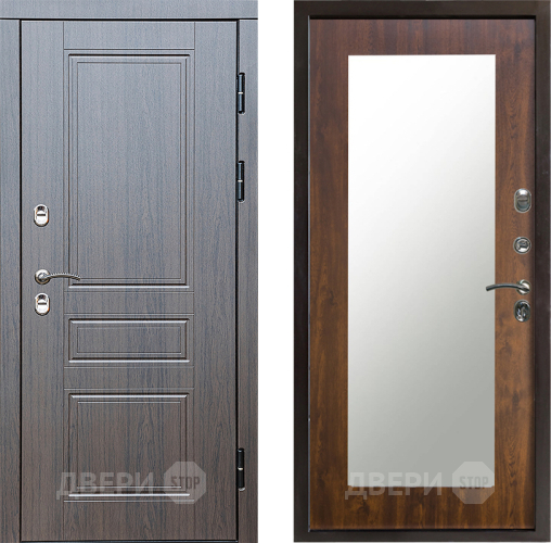 Входная металлическая Дверь Престиж TERMO с терморазрывом Классика Зеркало пастораль Дуб в Лосино-Петровский