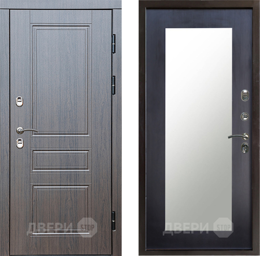 Входная металлическая Дверь Престиж TERMO с терморазрывом Классика Зеркало пастораль Венге в Лосино-Петровский