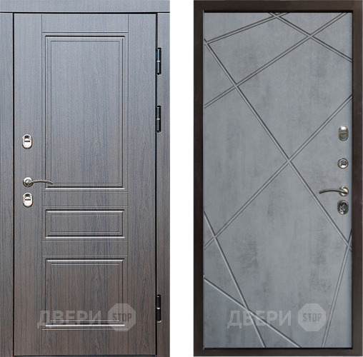Входная металлическая Дверь Престиж TERMO с терморазрывом Классика Лучи Бетон темный в Лосино-Петровский
