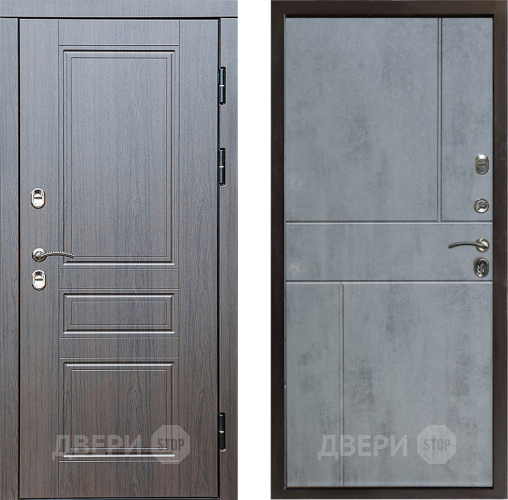 Входная металлическая Дверь Престиж TERMO с терморазрывом Классика Горизонт Бетон темный в Лосино-Петровский