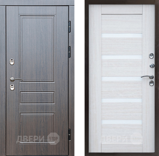 Входная металлическая Дверь Престиж TERMO с терморазрывом Классика Царга Лиственница белая в Лосино-Петровский