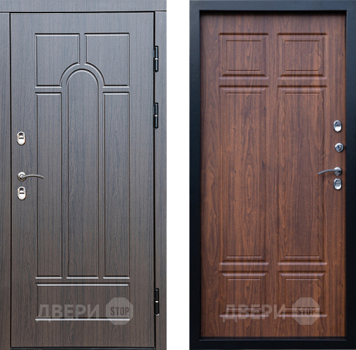 Входная металлическая Дверь Престиж TERMO с терморазрывом Арка Премиум Орех темный в Лосино-Петровский