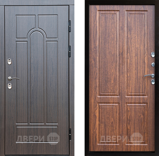 Входная металлическая Дверь Престиж TERMO с терморазрывом Арка Премиум Орех светлый в Лосино-Петровский