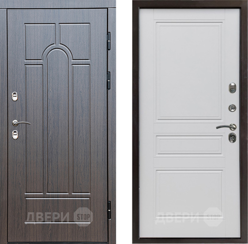 Входная металлическая Дверь Престиж TERMO с терморазрывом Арка Классика Белый матовый в Лосино-Петровский