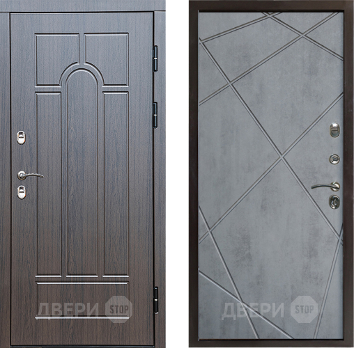 Входная металлическая Дверь Престиж TERMO с терморазрывом Арка Лучи Бетон темный в Лосино-Петровский