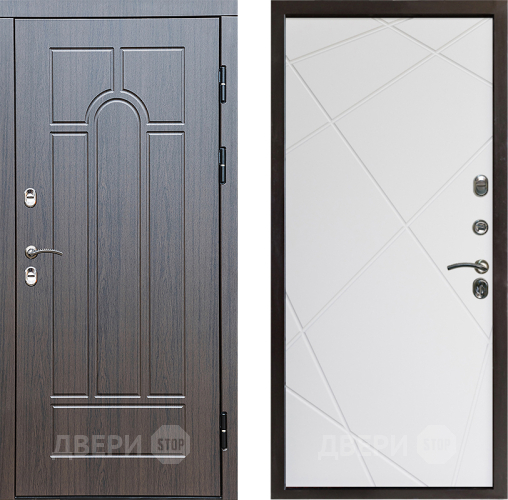 Входная металлическая Дверь Престиж TERMO с терморазрывом Арка Лучи Бетон светлый в Лосино-Петровский