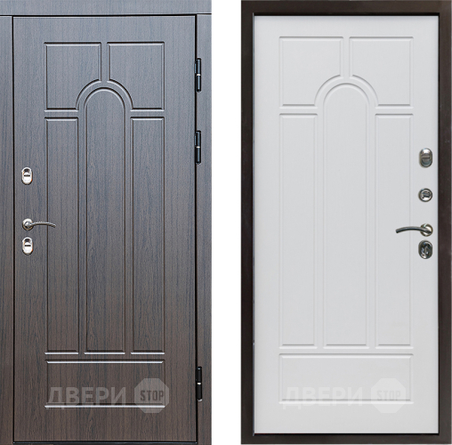 Входная металлическая Дверь Престиж TERMO с терморазрывом Арка Арка Белое дерево в Лосино-Петровский