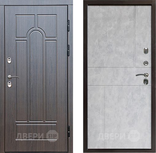 Входная металлическая Дверь Престиж TERMO с терморазрывом Арка Горизонт Бетон светлый в Лосино-Петровский