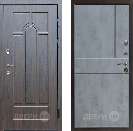 Входная металлическая Дверь Престиж TERMO с терморазрывом Арка Горизонт Бетон темный в Лосино-Петровский