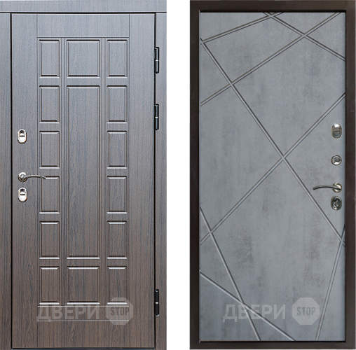 Входная металлическая Дверь Престиж TERMO с терморазрывом Престиж Лучи Бетон темный в Лосино-Петровский