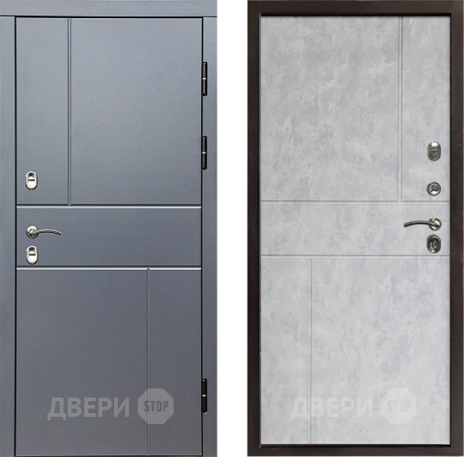 Входная металлическая Дверь Престиж TERMO с терморазрывом Горизонт Грэй Горизонт Бетон светлый в Лосино-Петровский